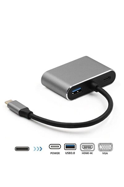 Daytona FC02 4in1 USBC =>HUBPD,HDMI+VGA+USB