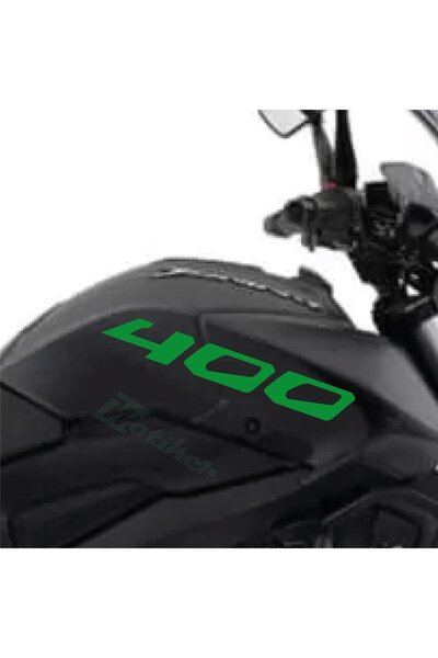 Motiker Bajaj Dominar Yeşil 400 Yazı Sticker Etiket Modeli