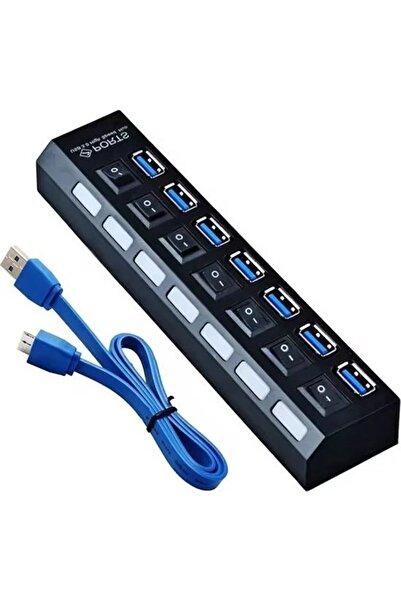 Daytona A5258 USB3.0 7 portlu anahtarlı çoklayıcı