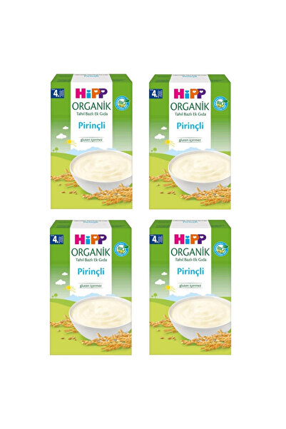 Hipp Organik Pirinçli Tahıl Bazlı 4+ Ay Kaşık Maması 200 gr 4 ADET