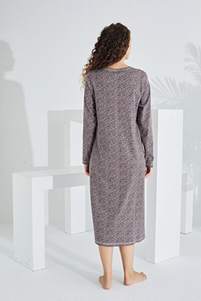 Etoile Kadın %100 Pamuk Uzun Kol Elbise Gecelik