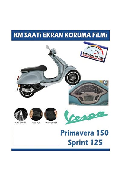 Motiker Piaggio Vespa Primavera 150/Sprint 125 Motosiklet Ekran Km Koruyucu