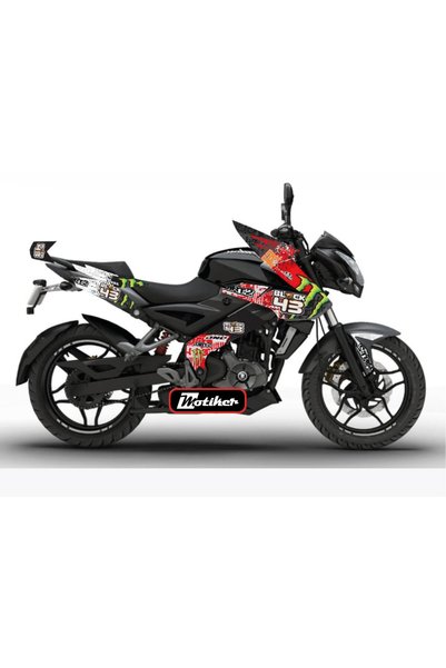 Motiker BAJAJ NS200 Sticker BLOCK43 Kaplama Etiket Tasarım Modeli