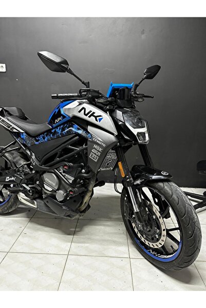 Motiker CF MOTO NK 250 Duman Orta Sticker Etiket Modeli Mavi