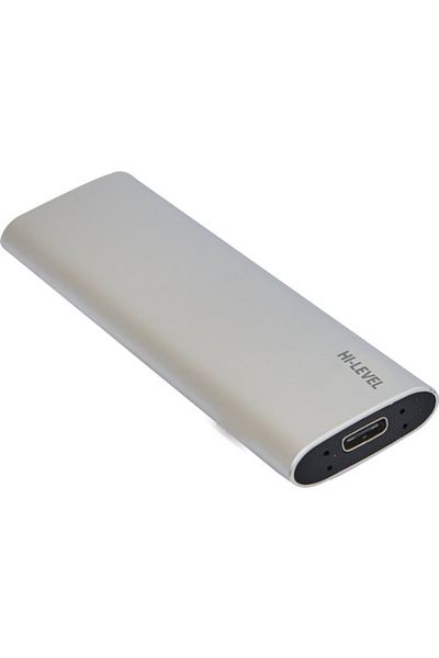 Hi-Level H-slim 256 جيجابايت بسرعة تصل إلى 530 ميجابايت/ثانية USB 3.2 Gen 2 Type-C محمول SSD Hlv-hslim/256