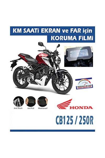 Motiker Honda CB125 / 250R Motosiklet Far ve Ekran Km Koruyucu