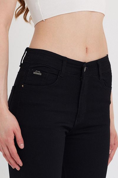 Polo State Women's Gabardine Fabric Trousers Black