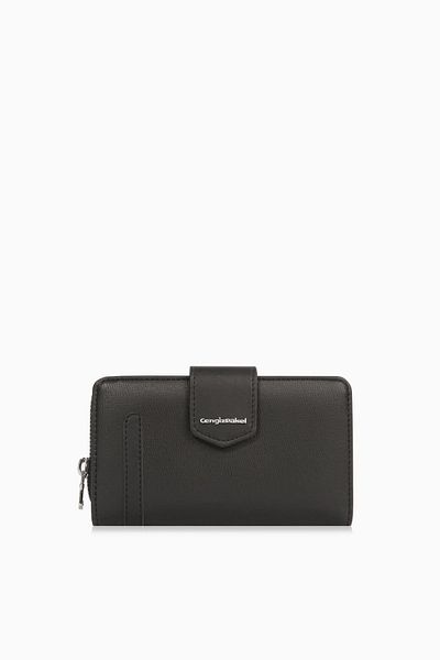 CENGİZ PAKEL Cengiz Pakel Medium Size Women's Wallet - 65256 Black/Brick