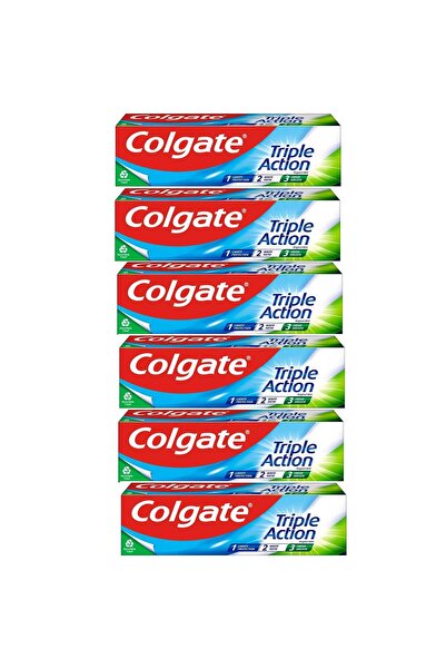 Colgate معجون أسنان ثلاثي التأثير 50 مل 6 قطع