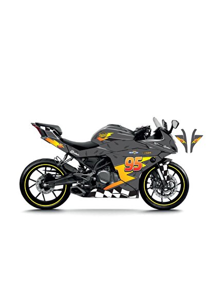 Motiker CFMOTO 250SR McQueen Gri Sticker Parçalı Motosiklet Kaplama Etiket Mo...