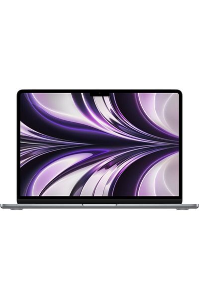 Apple ماك بوك اير 2022 بشريحة M2: شاشة Retina مقاس 13.6 بوصة، وذاكرة وصول عشوائي بسعة 8 جيجابايت، ومحرك أقراص SSD بسعة 256 جيجابايت، باللون الرمادي الفضائي