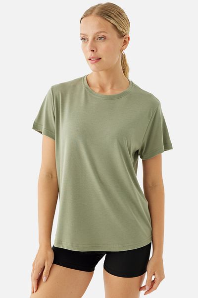 Superstacy Sophia Light-Weight Khaki T-Shirt