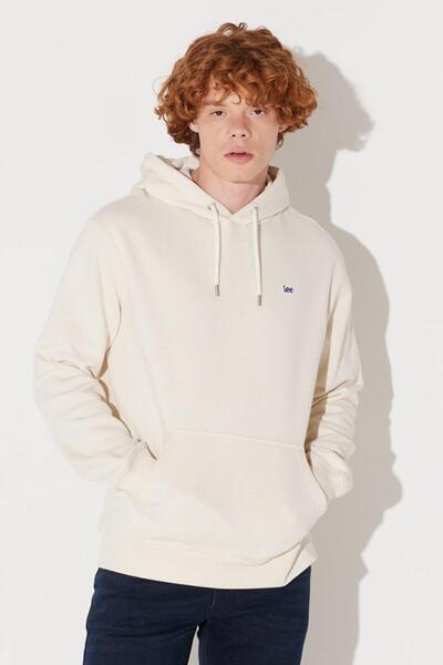 Lee Off-white Hooded 100% CottonRegularFit Sweatshirt