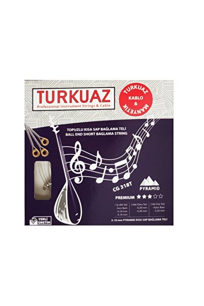 Turkuaz Cg318T Short Handle Binding Wire 018 Pyramid Knob Set