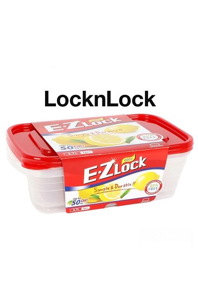 locknlock EzLock Rectangle Container Set - 2.7L (Set of 2)