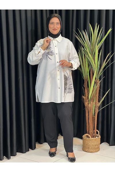 Butik büyük beden Linen Tunic