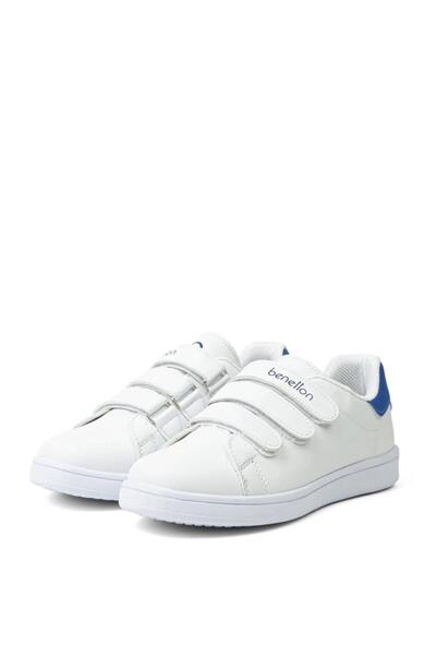 Benetton Bn-30447 Women's Sports Shoes - Velcro, White Blue