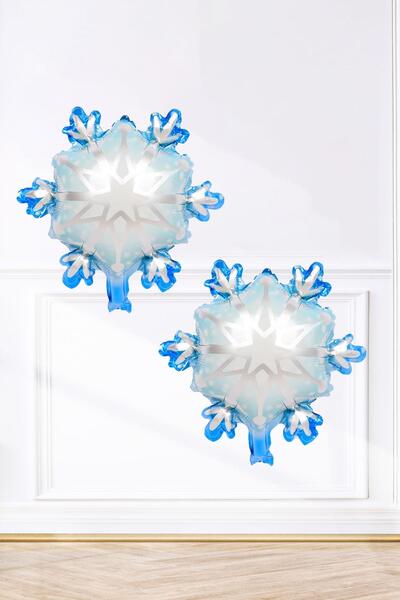 PEKSHOP Minik Kar Tanesi 2li Folyo Balon Frozen Temalı Doğum Günü Süsleri Yıl...