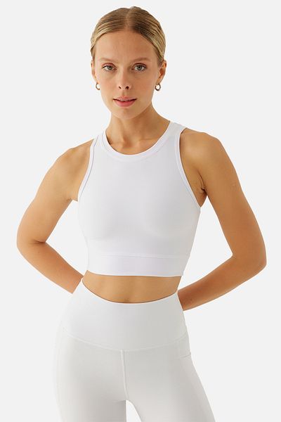 Superstacy Olivia White Sports Bra