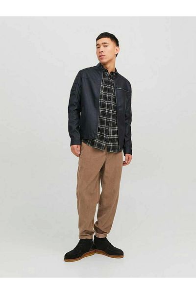 Jack & Jones Jack&Jones 12147218   Men's Leather Jacket - Black
