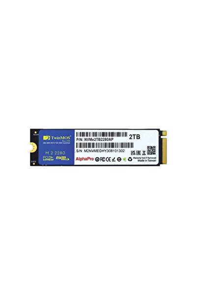 TwinMOS 2 TB M.2 PCIe Gen3 NVMe SSD 3600-3250Mb NVMe2TB2280AP