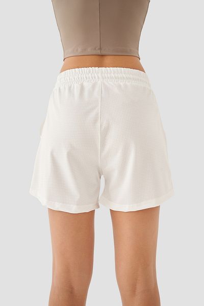 Superstacy Caro Women's Mesh Sports Cream Shorts