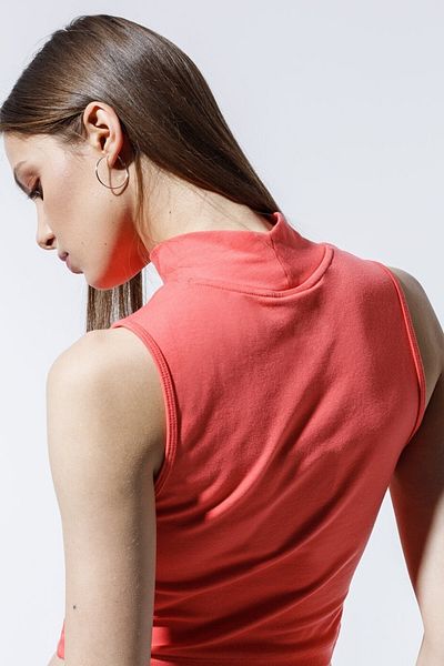 Nike Air Women's Mock Croptank Turtleneck Collar Pink Undershirt