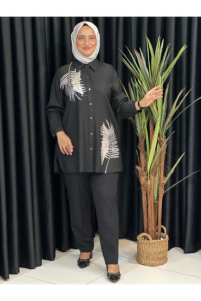 Butik büyük beden Linen Tunic