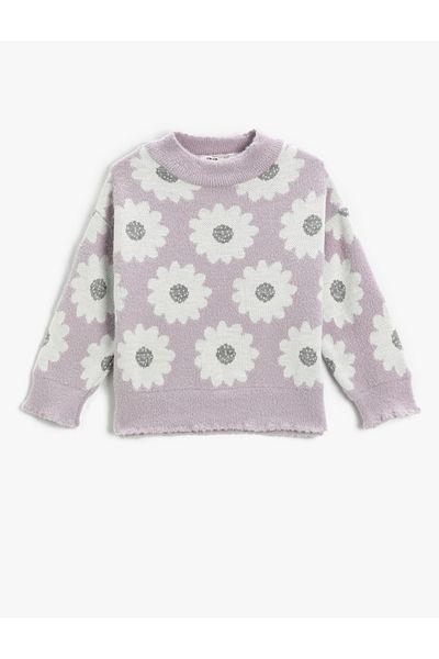 Koton Daisy Patterned Sweater Soft Textured