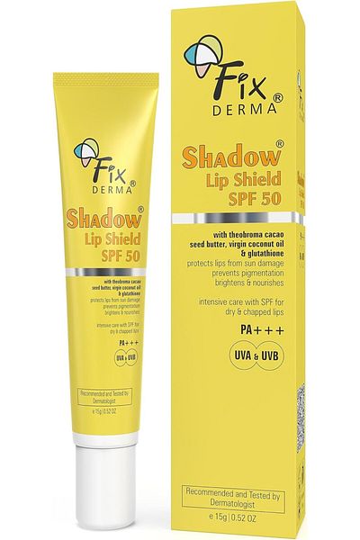 FixDerma Shadow SPF 50 Lip Balm|PA+++, Sun Protector UVA & UVB - 15gm