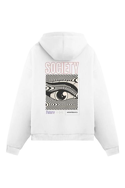 Mounte Bianca Унисекс Society - Стандартен суичър с качулка