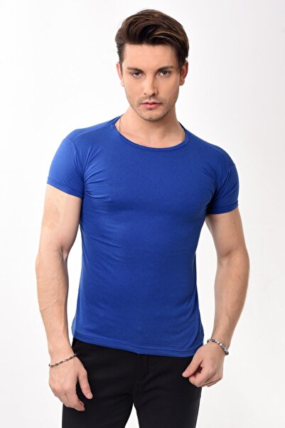 Belifanti Collection Tricou Saks Blue cu mânecă scurtă pentru bărbați