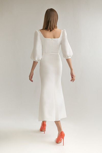 bontesel White Flared Wedding Dress Engagement Dress Promise Dress