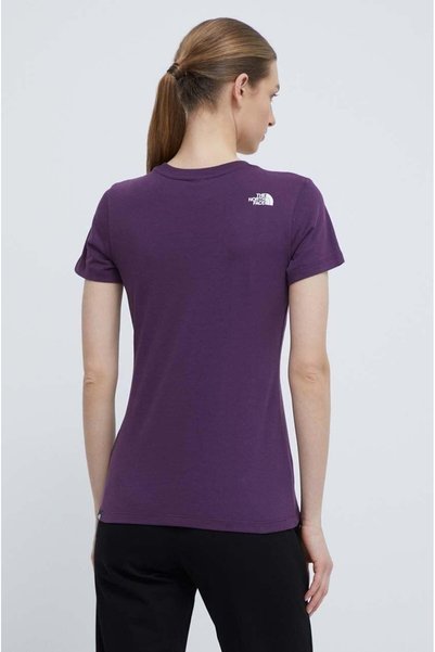 THE NORTH FACE W S/S SIMPLE DOME SLIM TEE PURPLE