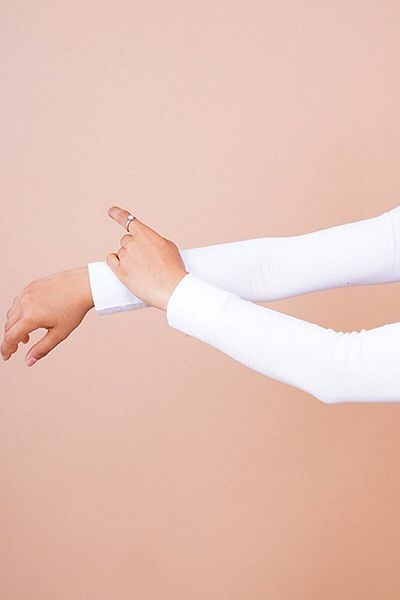 Belifanti Collection Combed Cotton Prayer Sleeves White 1 Pair