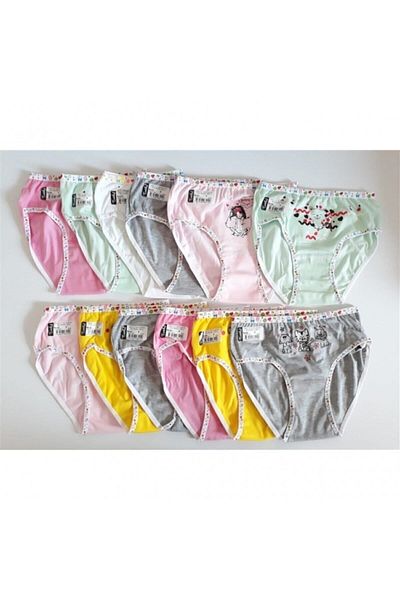 Tutku 12 Girl's Bato - Elastane Front Printed, Mixed Color
