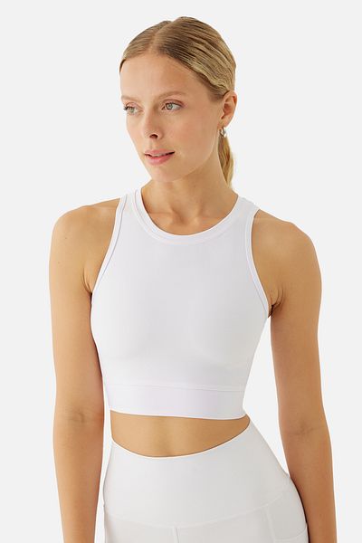 Superstacy Olivia White Sports Bra