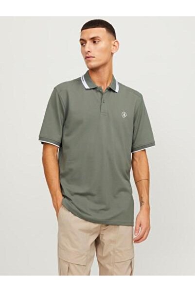 Jack & Jones JCOHASS LOGO POLO SS LN GREEN