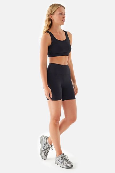 Superstacy Anna Comfylux High Waist Biker Black Sports Leggings