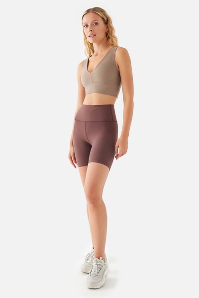 Superstacy Anna Comfylux High Waist Biker Bitter Brown Sports Leggings