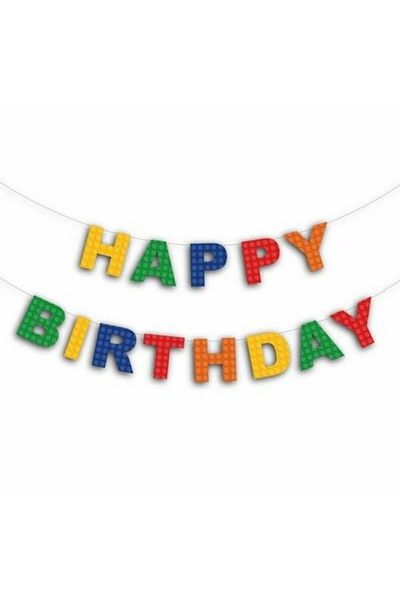 parti sürprizi Πανό με γράμματα Happy Birthday με κύλιση