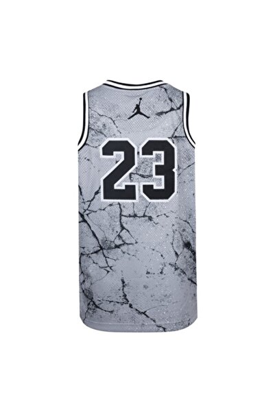 Nike Jordan Gray Patterned 23 Jersey Kids Jersey Singlet 95C655