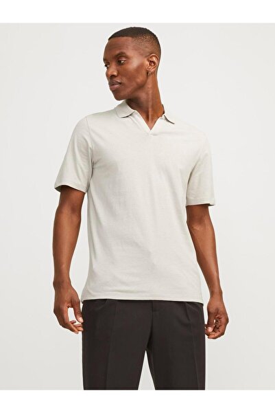 Jack & Jones JJESUMMER LINEN POLO SS LN Crockery