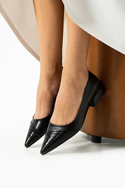 La Limar حذاء باليرينا نسائي أسود بكعب 2 سم