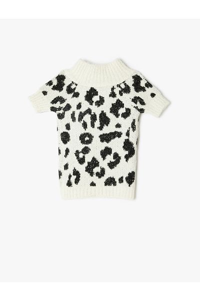 Koton Leopard Patterned Stand Collar Dog Sweater