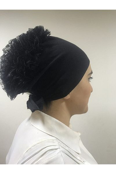 Zamir Frilly Bonnet Front Seamless (Black)