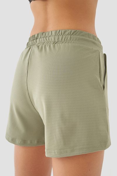 Superstacy Caro Women's Mesh Sports Light Green Shorts