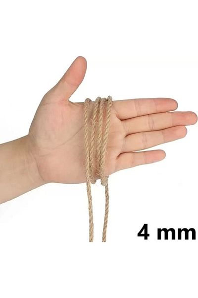 JUTBURADA Jütburada Σχοινί γιούτας 4 mm 50 μέτρα Ψάθινο ντεκόρ Σχοινάκι