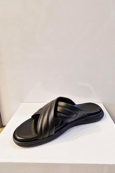 DOSA SHOES MONTRER-464 ΓΝΗΣΙΟ ΔΕΡΜΑ ΑΝΔΡΙΚΕΣ ΠΑΝΤΟΦΛΕΣ-Μαύρες