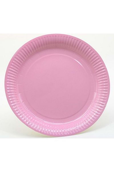 TURKUAZ PARTY Cardboard Plate - Pink - 23 Cm - 8 Pieces